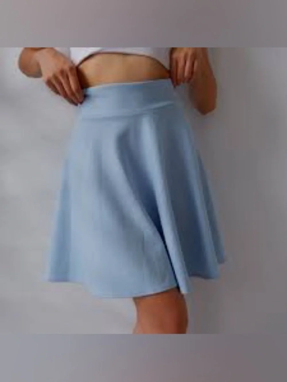 UrbanCoCo Light Blue Flared Skater Skirt - Women